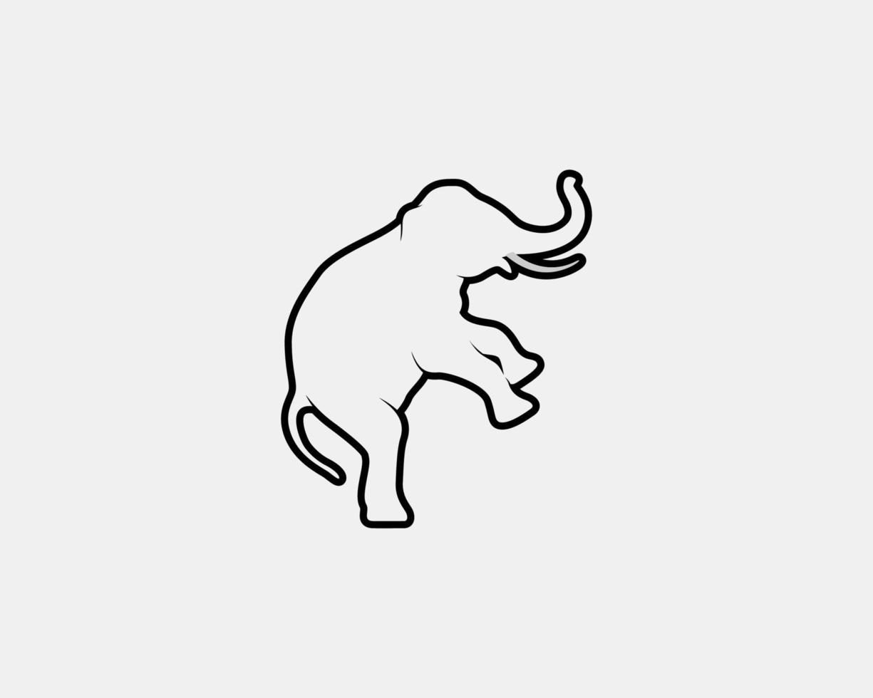 olifant schets vector silhouet