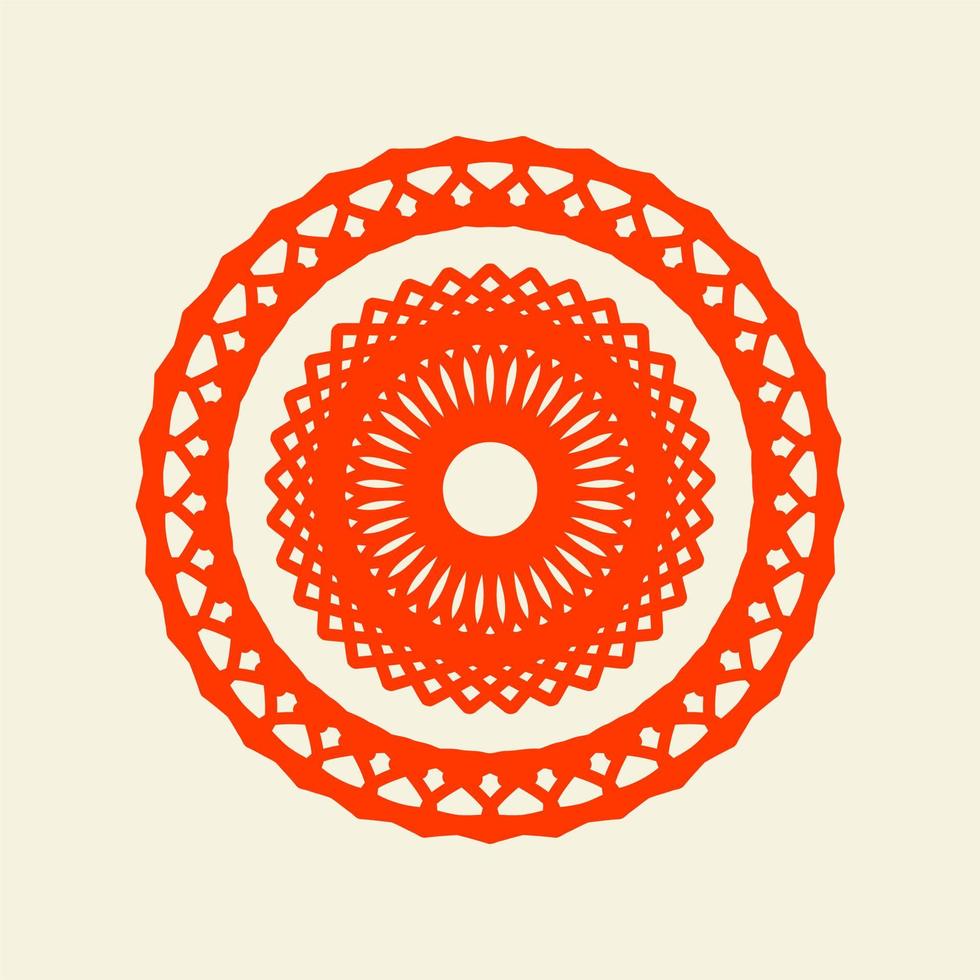 oranje mandala lijn illustratie. mandala vector illustratie