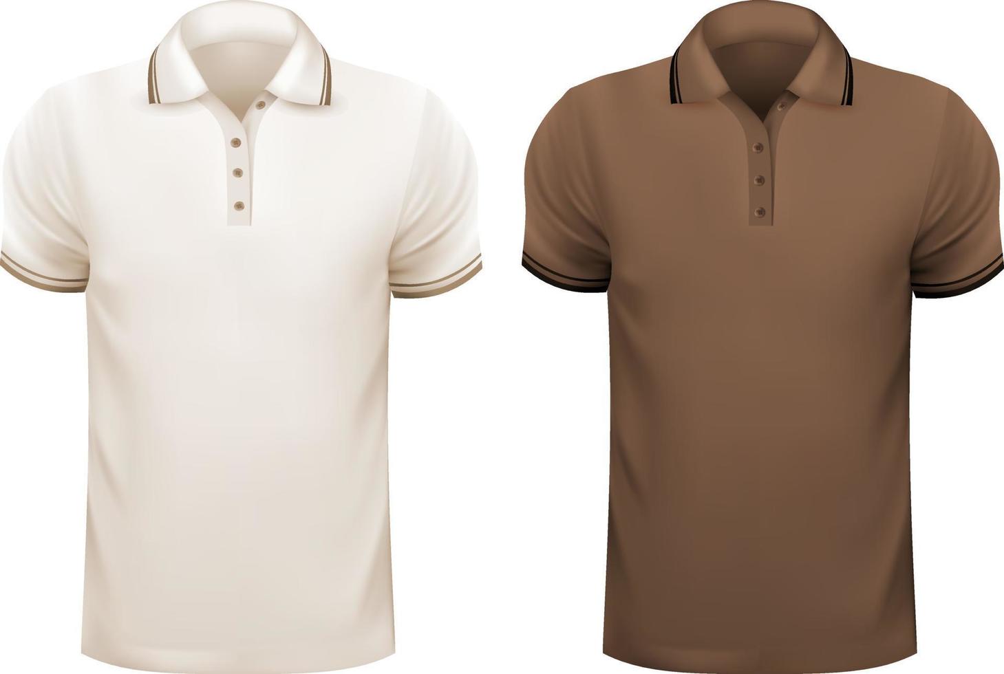 vector illustratie 3d polo twee kleuren t-shirts geïsoleerd Aan wit achtergrond