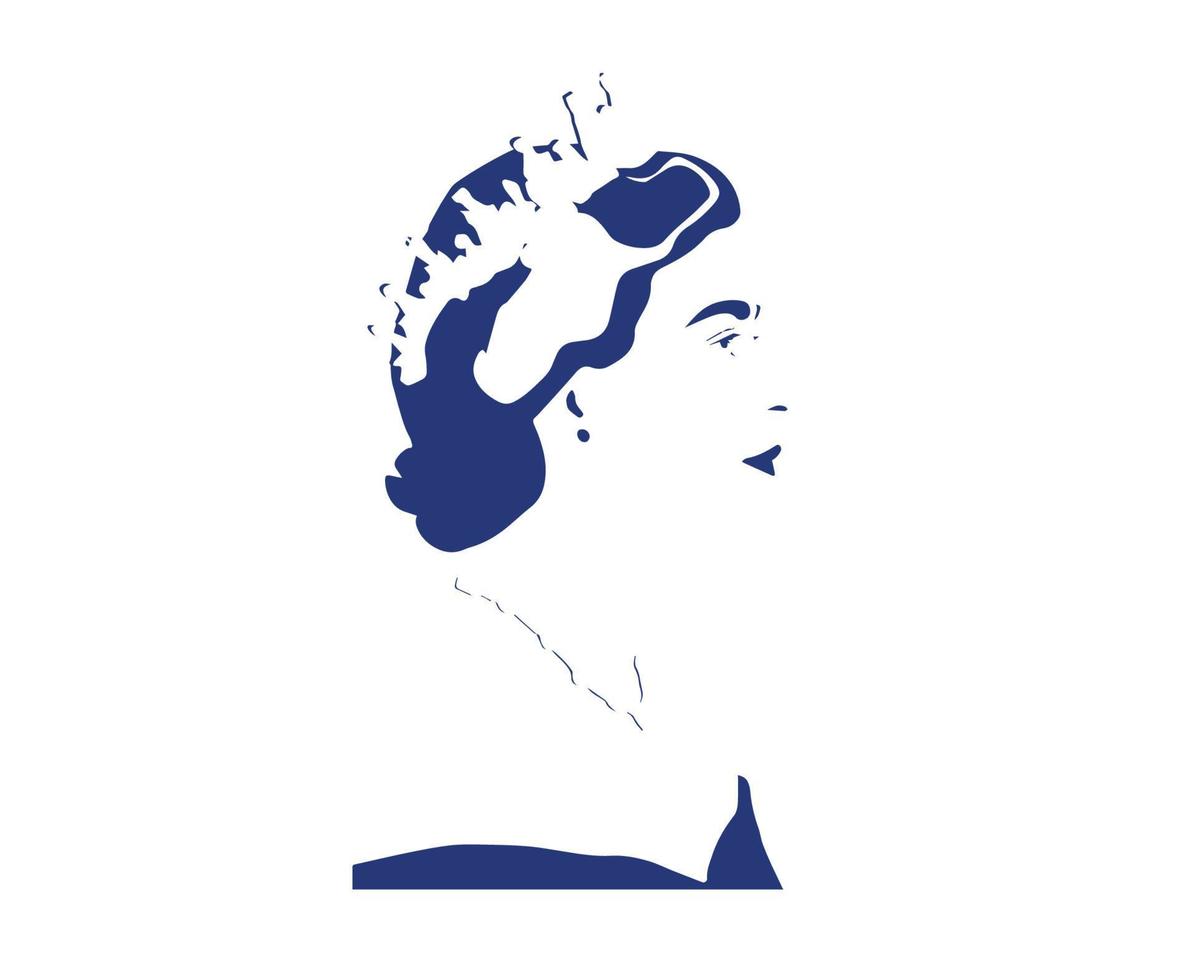 koningin Elizabeth gezicht portret Brits Verenigde koninkrijk 1926 2022 nationaal Europa land vector illustratie abstract ontwerp blauw