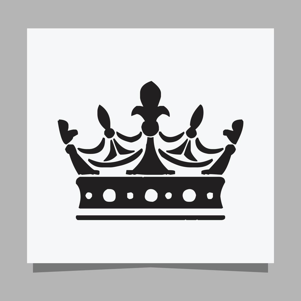 logo illustratie vector beeld van koning kroon hand- getrokken Aan wit papier