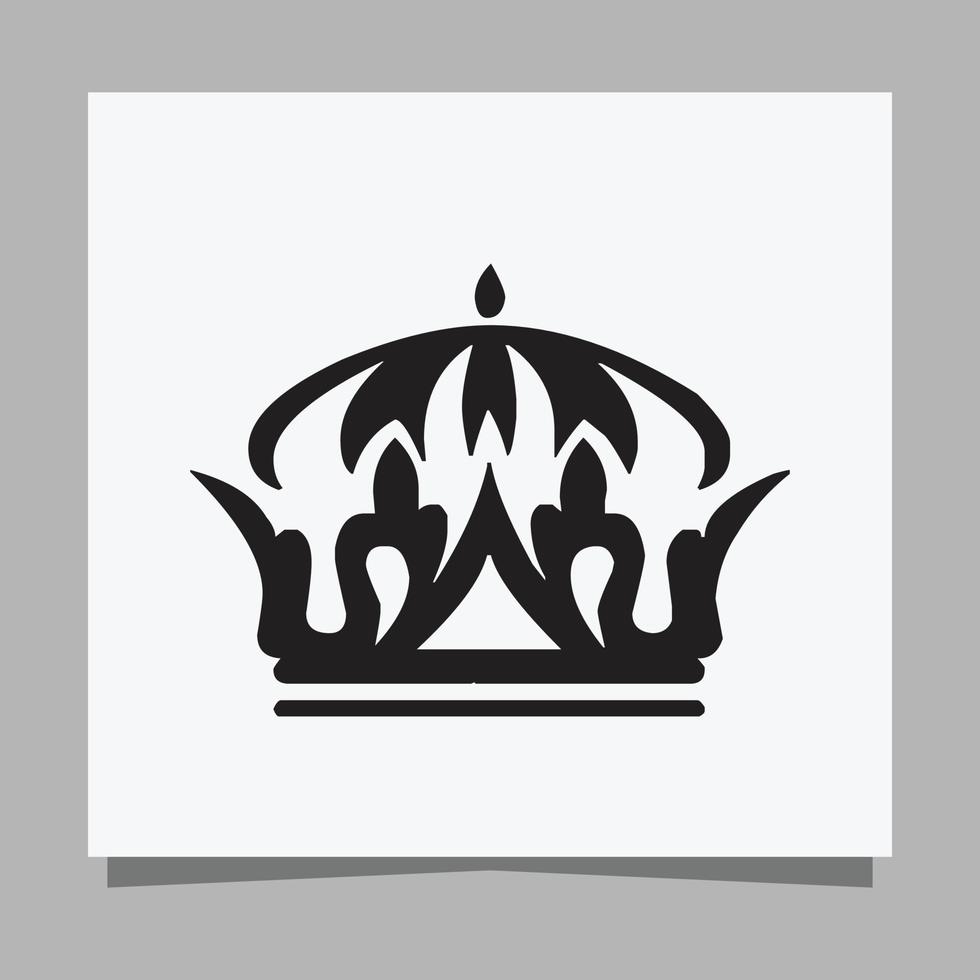 logo illustratie vector beeld van koning kroon hand- getrokken Aan wit papier