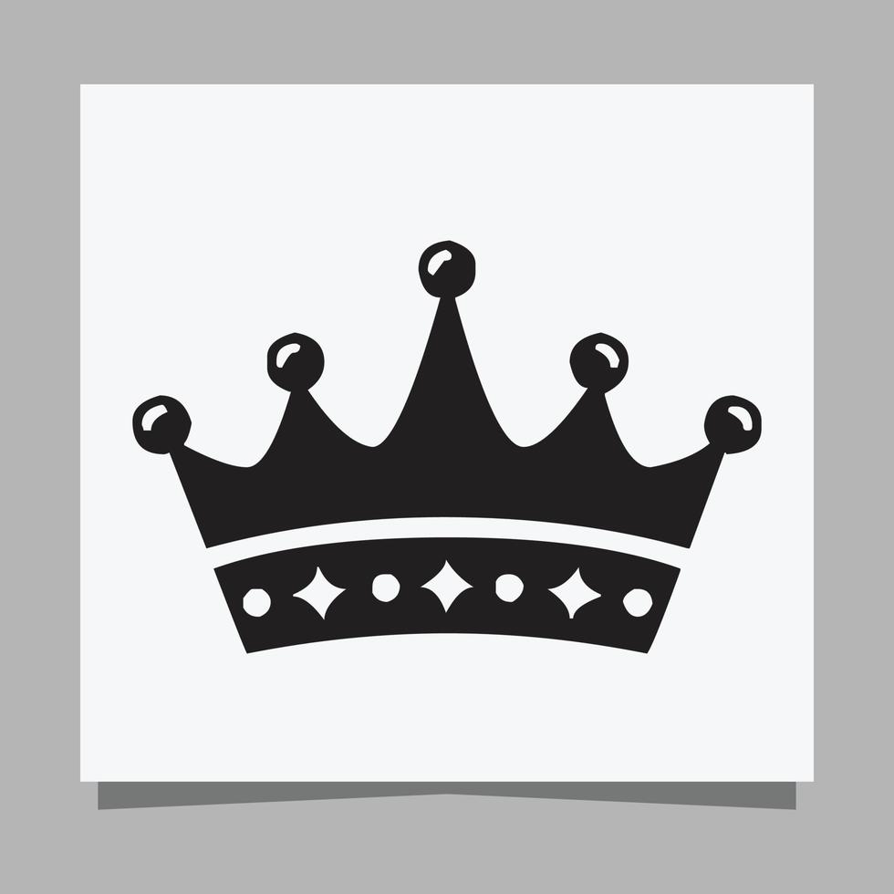 logo illustratie vector beeld van koning kroon hand- getrokken Aan wit papier