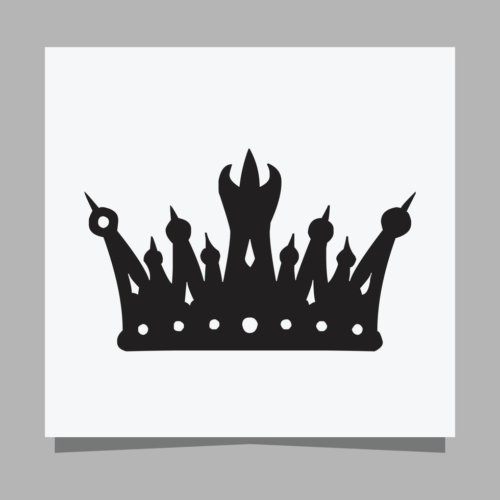 logo illustratie vector beeld van koning kroon hand- getrokken Aan wit papier