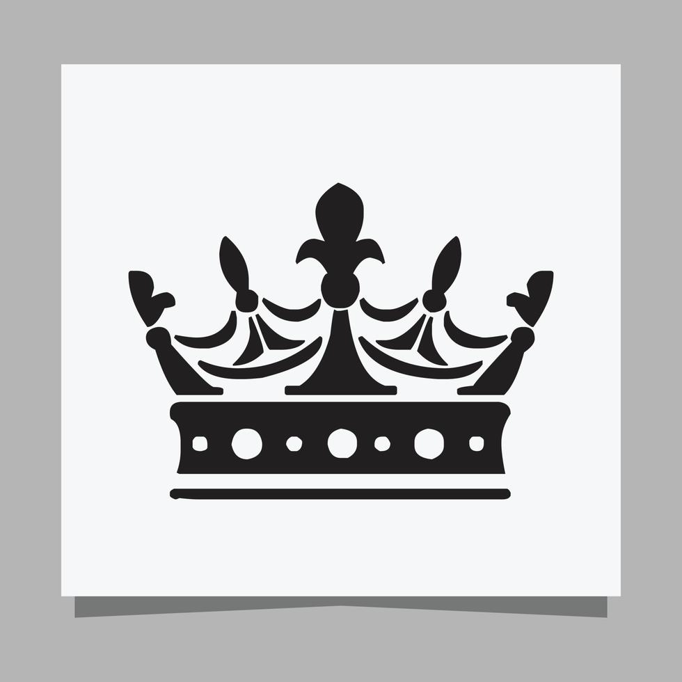 logo illustratie vector beeld van koning kroon hand- getrokken Aan wit papier