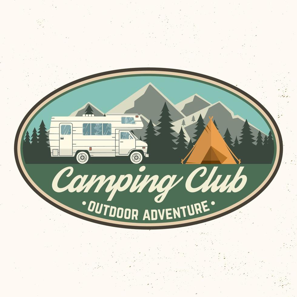 camping club. vector illustratie.