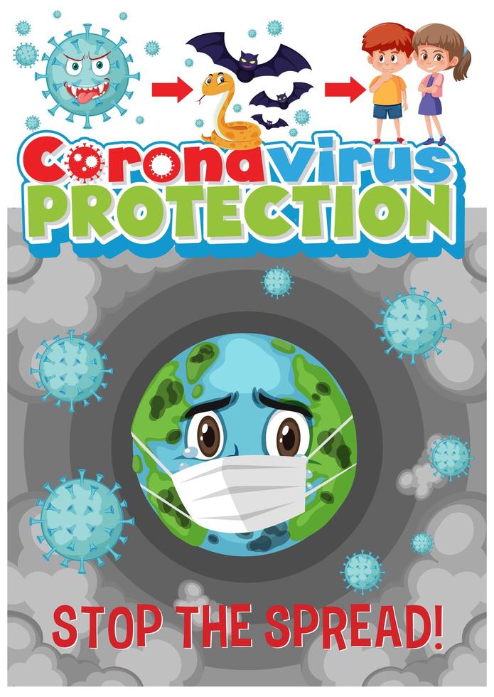 '' stop de verspreiding '' coronavirus vector