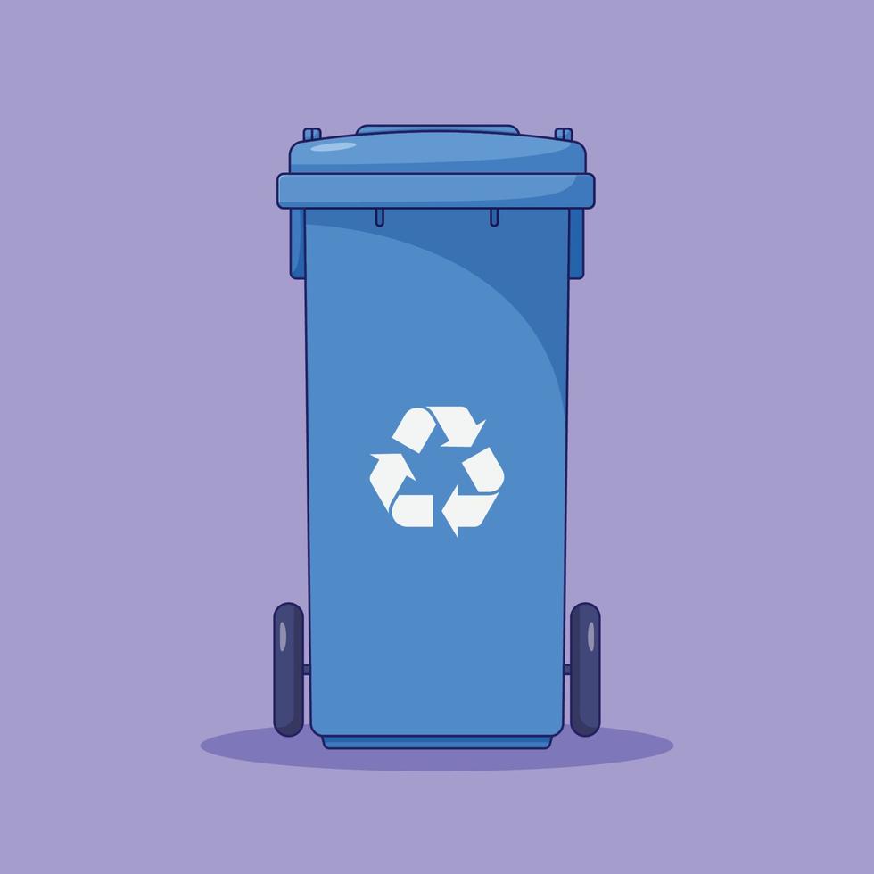 recycle bak vector illustratie. uitschot kan. vuilnis kan. vlak tekenfilm stijl geschikt voor web landen bladzijde, banier, folder, sticker, kaart, achtergrond, t-shirt, clip art