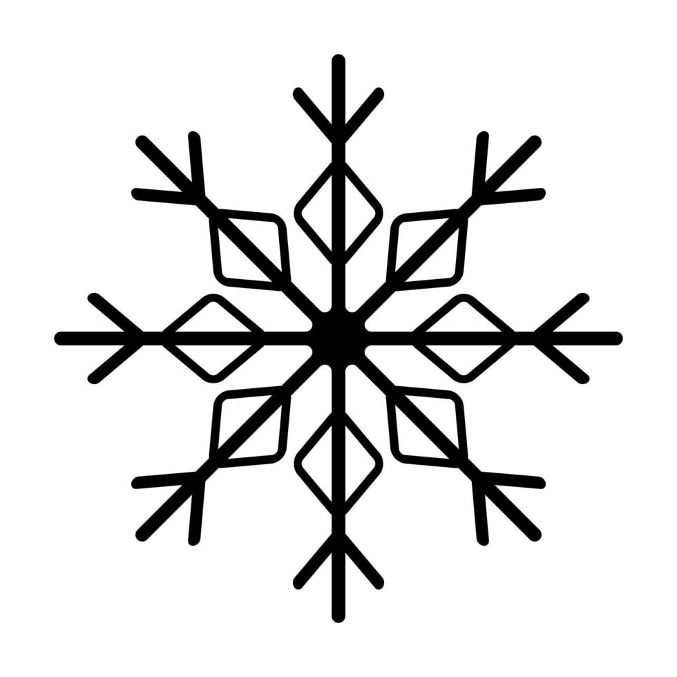 sneeuwvlok pictogram op witte achtergrond vector
