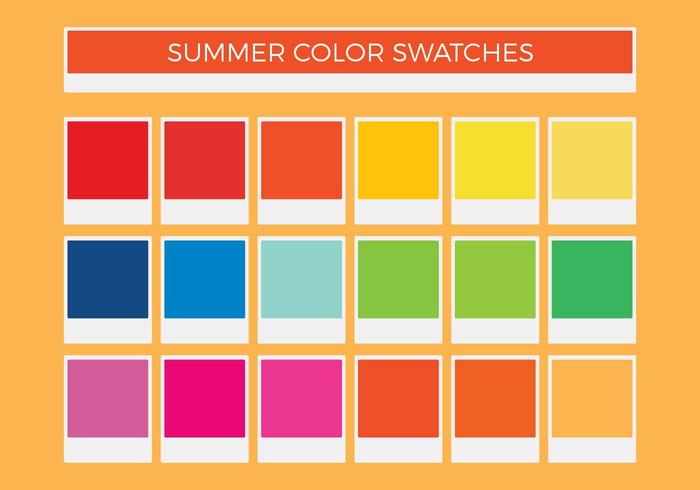 Gratis Zomer Vector Kleur Swatches