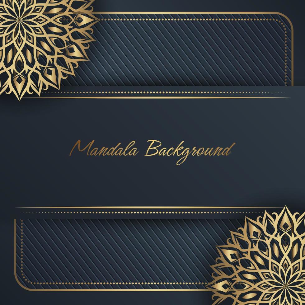 gouden mandala ornament Aan grijs achtergrond vector