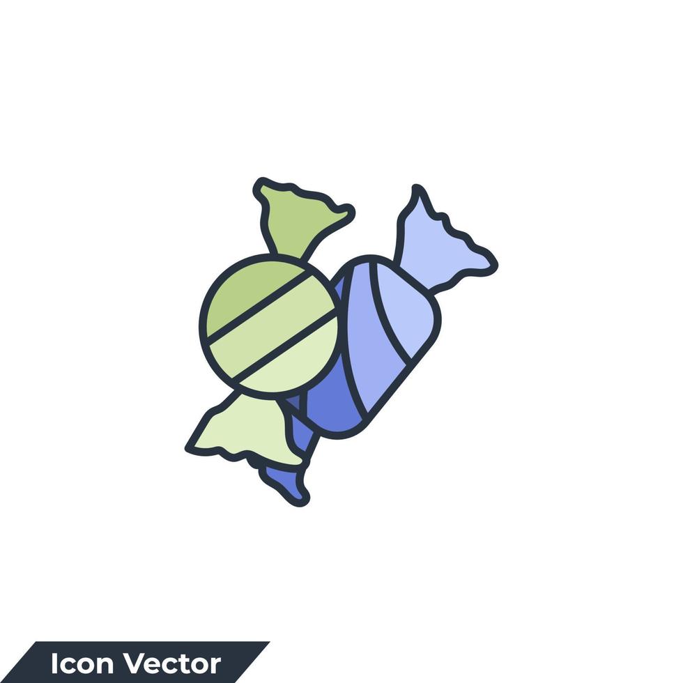 snoep bonbon icoon logo vector illustratie. bonbon symbool sjabloon voor grafisch en web ontwerp verzameling