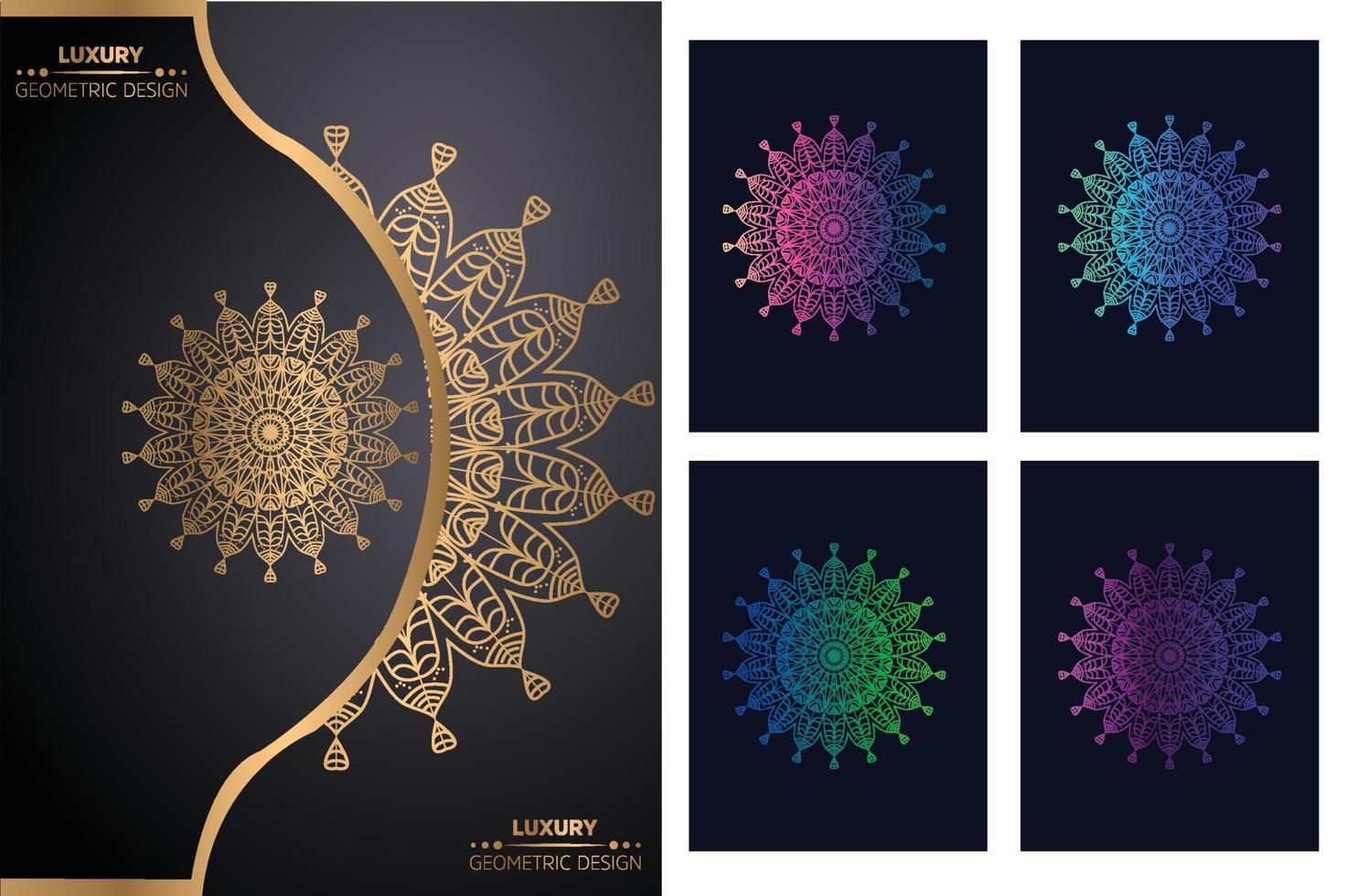 luxe sier- mandala ontwerp achtergrond mandala patroon kleur boek kunst behang ontwerp, tegel patroon, groet kaart, sticker, kant en tatoeëren. decoratie voor interieur ontwerp vector