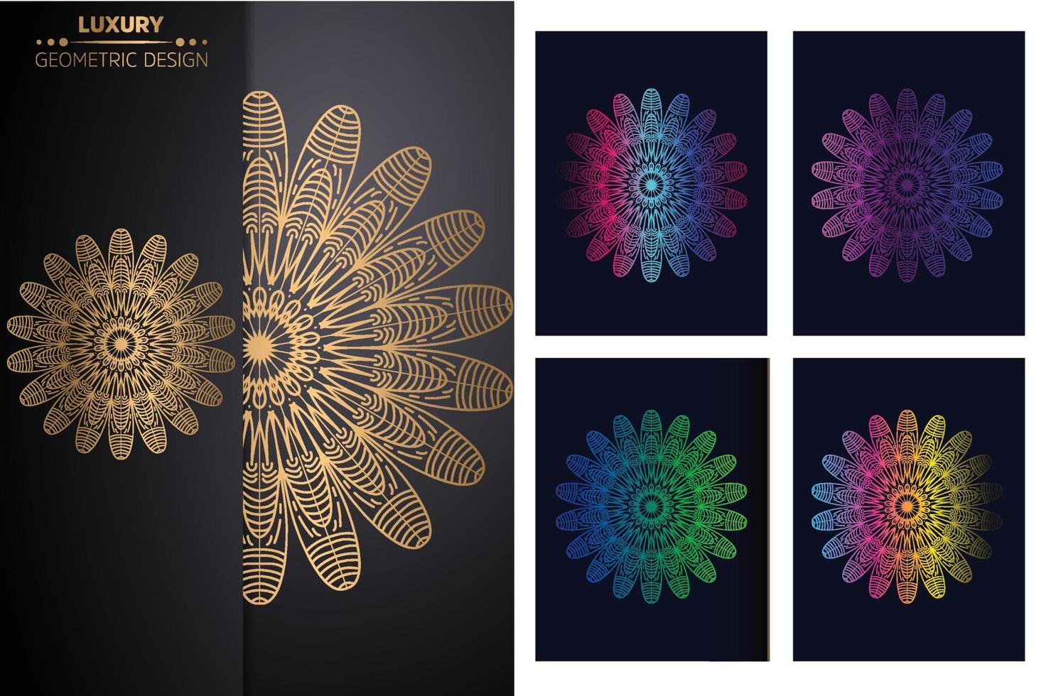 luxe sier- mandala ontwerp achtergrond mandala patroon kleur boek kunst behang ontwerp, tegel patroon, groet kaart, sticker, kant en tatoeëren. decoratie voor interieur ontwerp vector