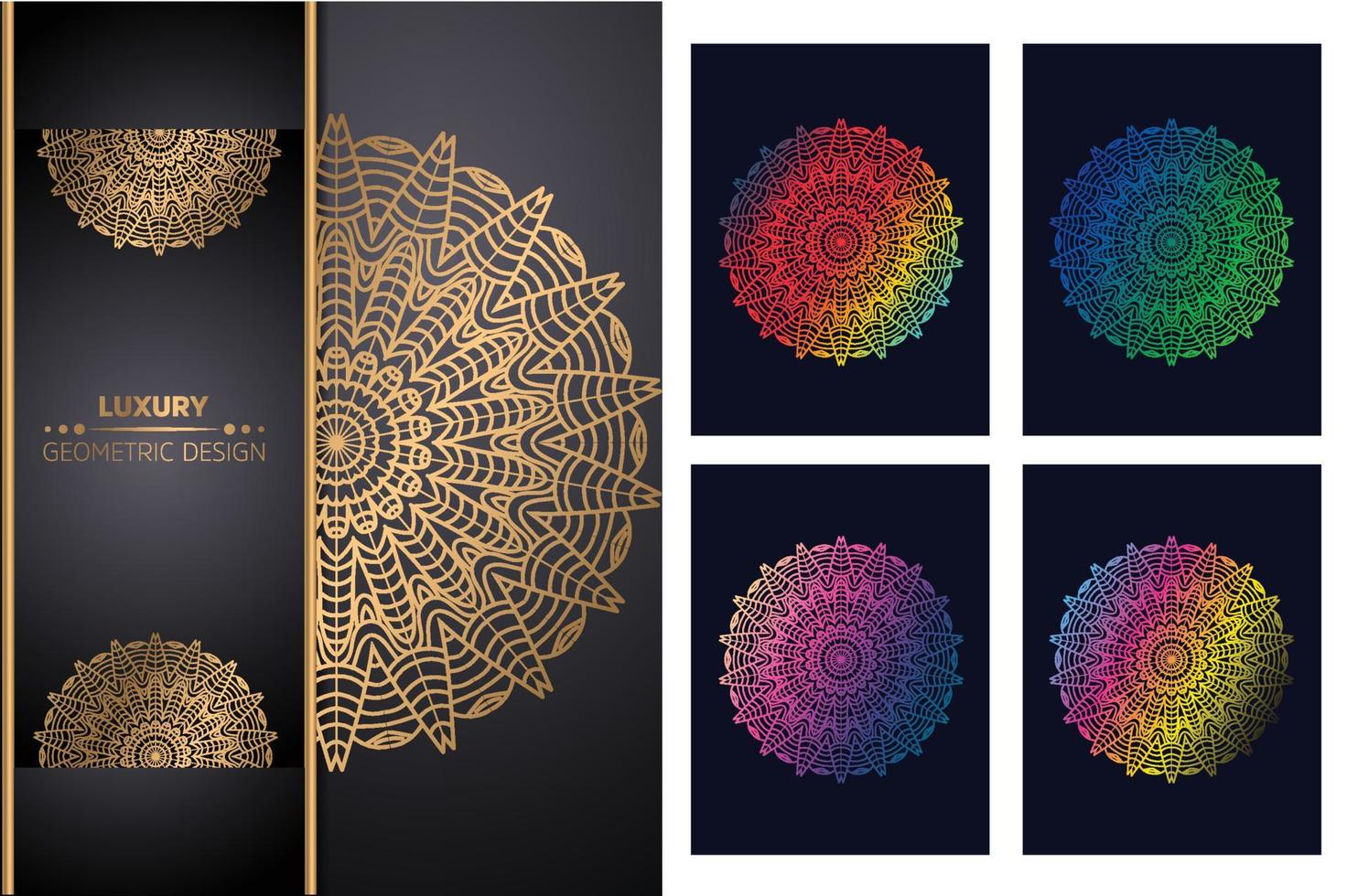 luxe sier- mandala ontwerp achtergrond mandala patroon kleur boek kunst behang ontwerp, tegel patroon, groet kaart, sticker, kant en tatoeëren. decoratie voor interieur ontwerp vector