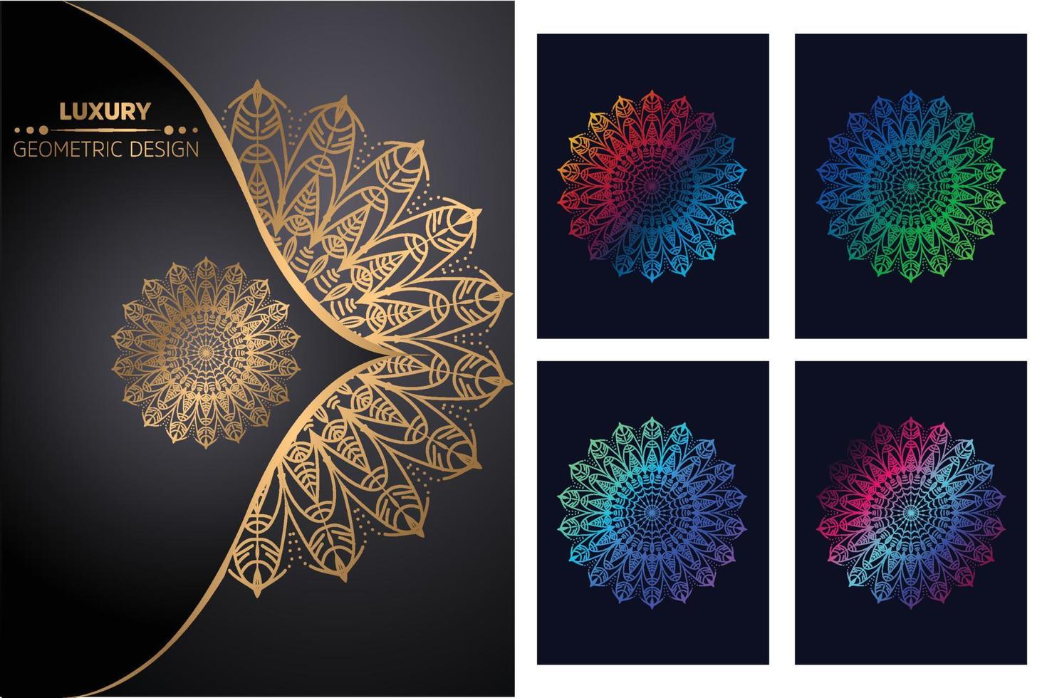 luxe sier- mandala ontwerp achtergrond mandala patroon kleur boek kunst behang ontwerp, tegel patroon, groet kaart, sticker, kant en tatoeëren. decoratie voor interieur ontwerp vector