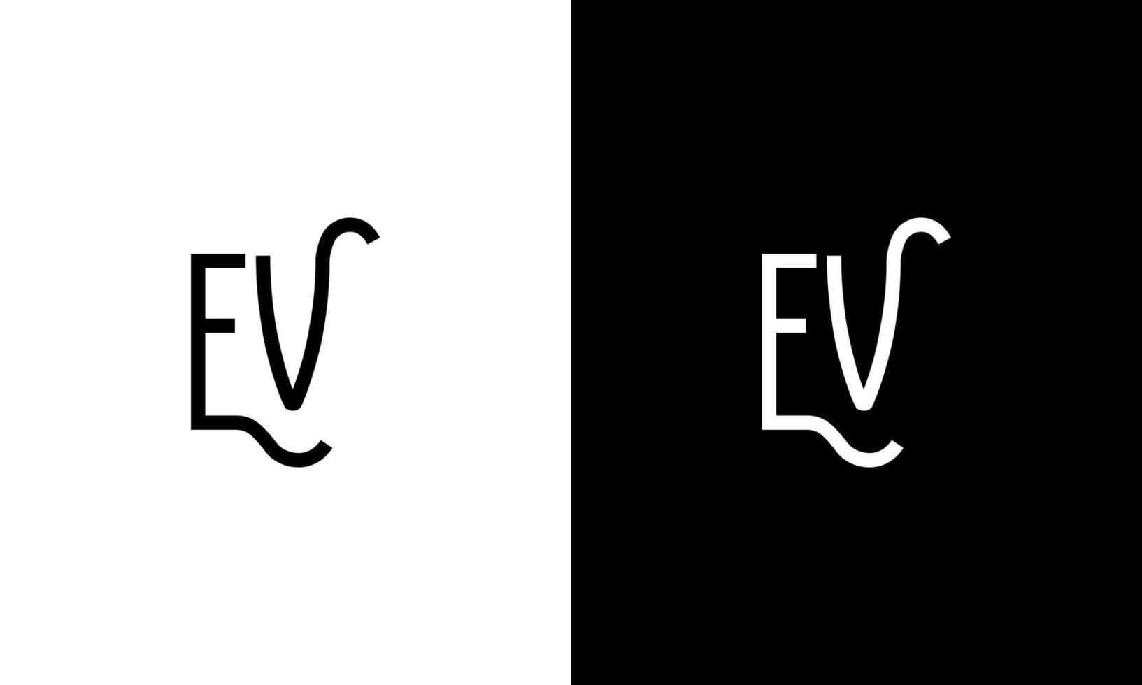 brief ev vector logo vrij sjabloon vrij vector