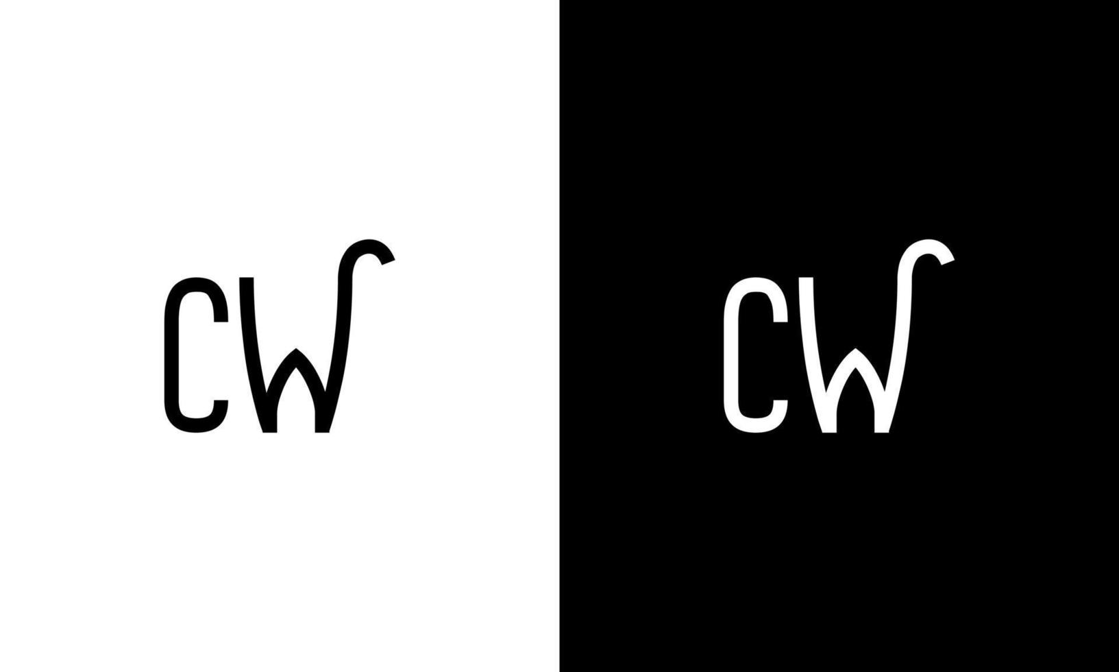 brief cw vector logo vrij sjabloon vrij vector