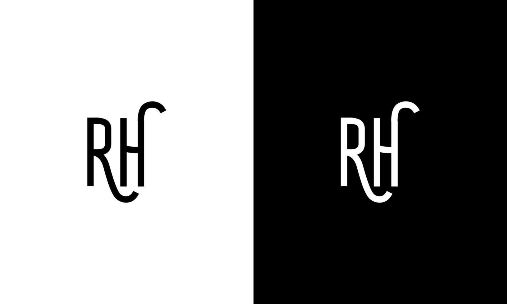 brief rh vector logo vrij sjabloon vrij vector