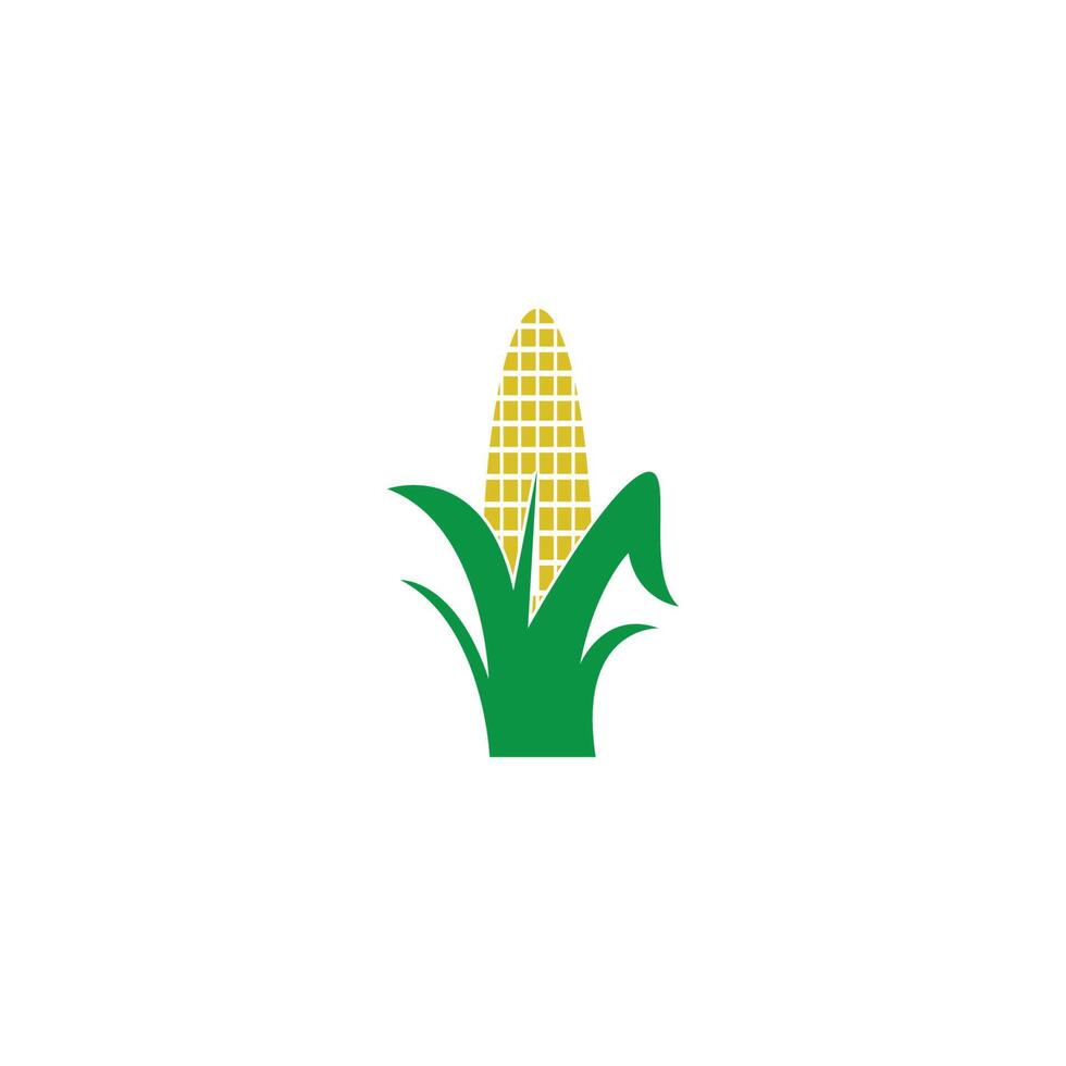 zoet maïs icoon logo ontwerp vector