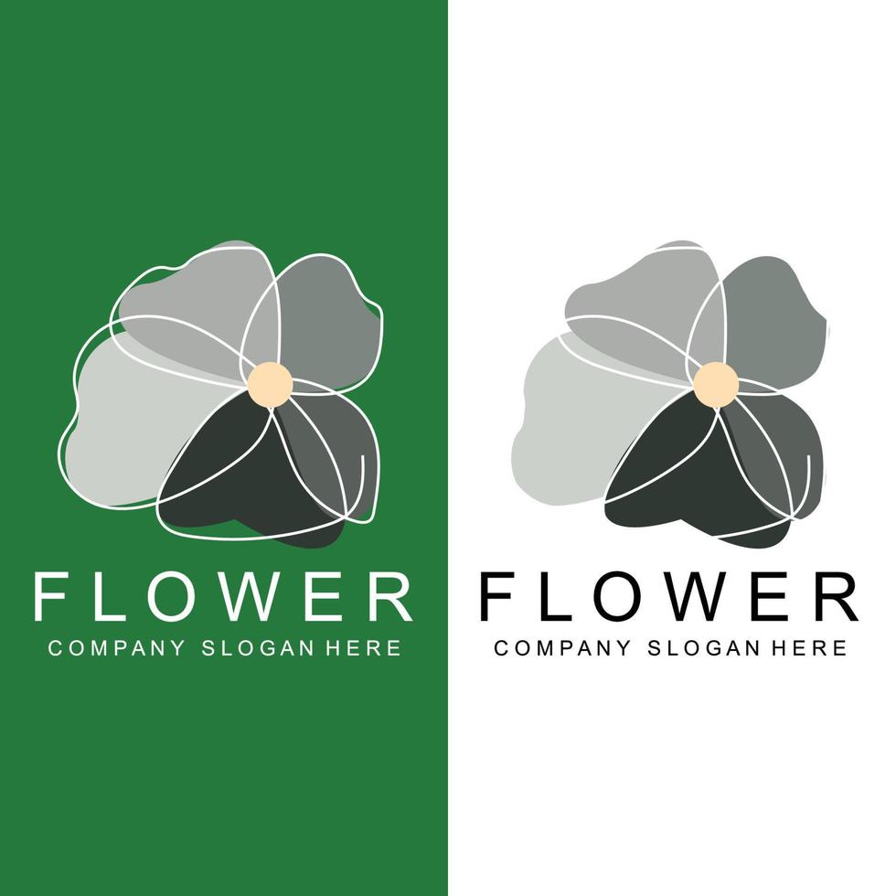 bloemen logo ontwerp, vector illustratie stijl lijn icoon abstracte kunstwerken