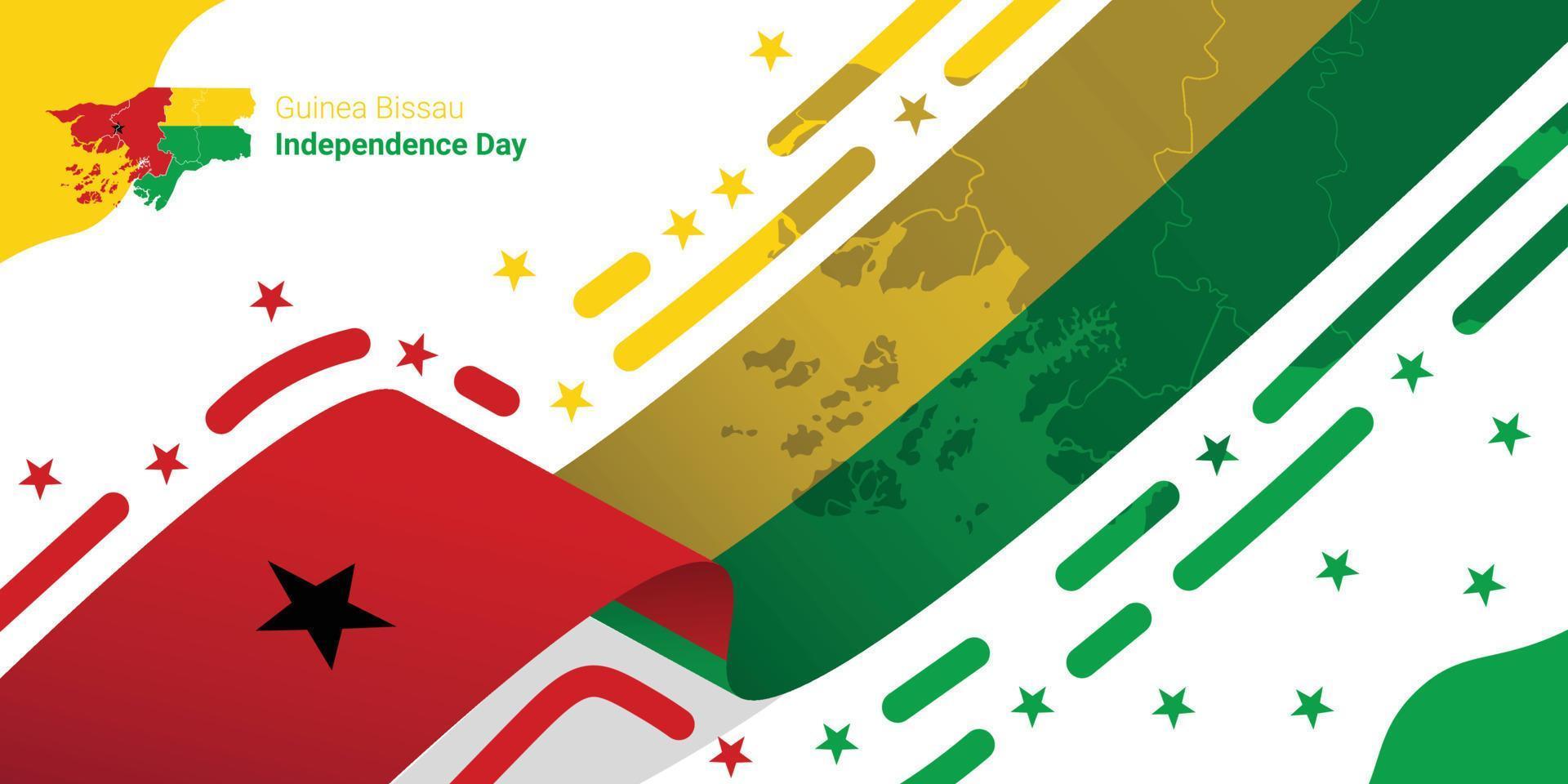 de officieel vlag van Guinea Bissau naar vieren onafhankelijkheid dag vector