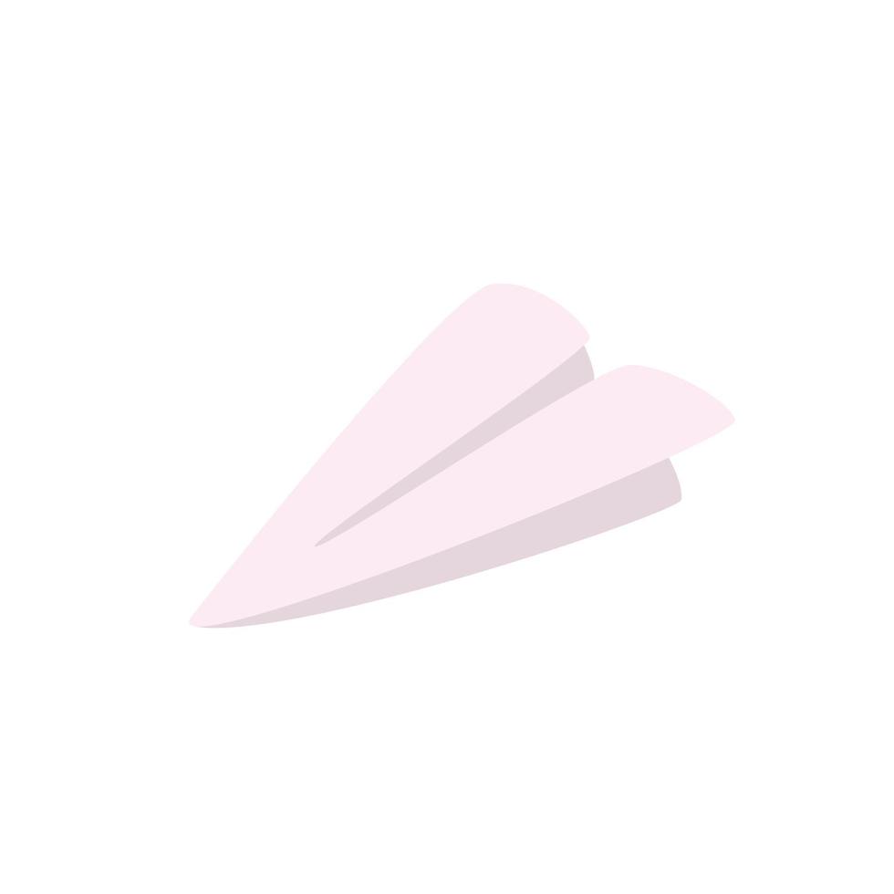 speelgoed- vliegtuig vliegt gemaakt van wit papier. papier origami. tijd naar school. kinderen schattig schrijfbehoeften onderwerpen. terug naar school, wetenschap, middelbare school, opleiding, studie vector
