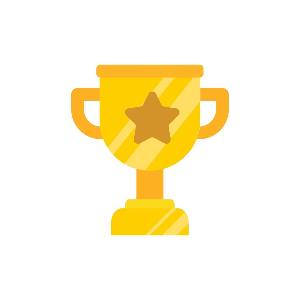 vector illustratie van goud trofee, zege, kampioen, ster. vector ontwerp dat is heel geschikt voor websites, appjes, spandoeken, enz.
