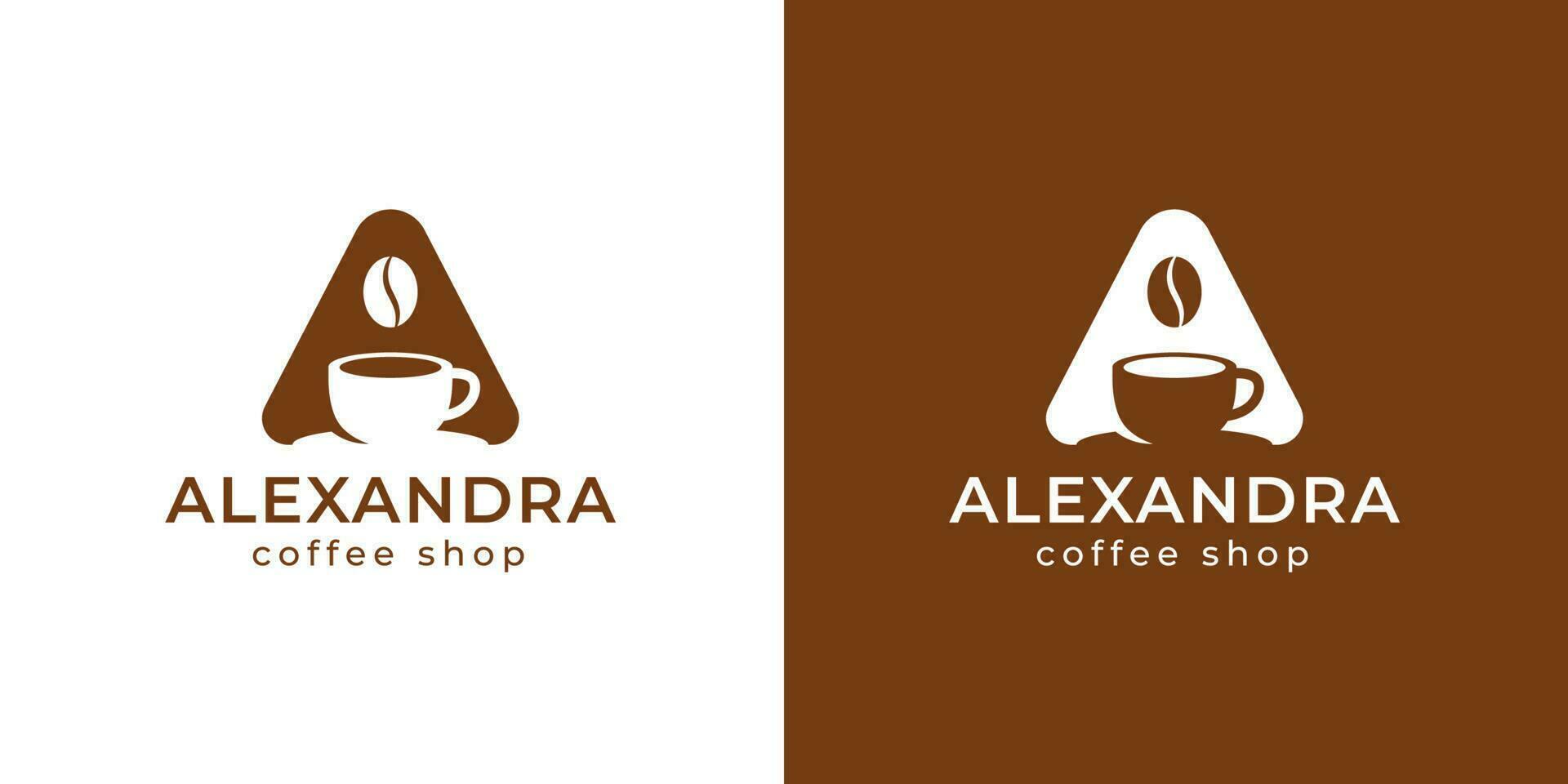 brief een en koffie logo ontwerp inspiratie vector