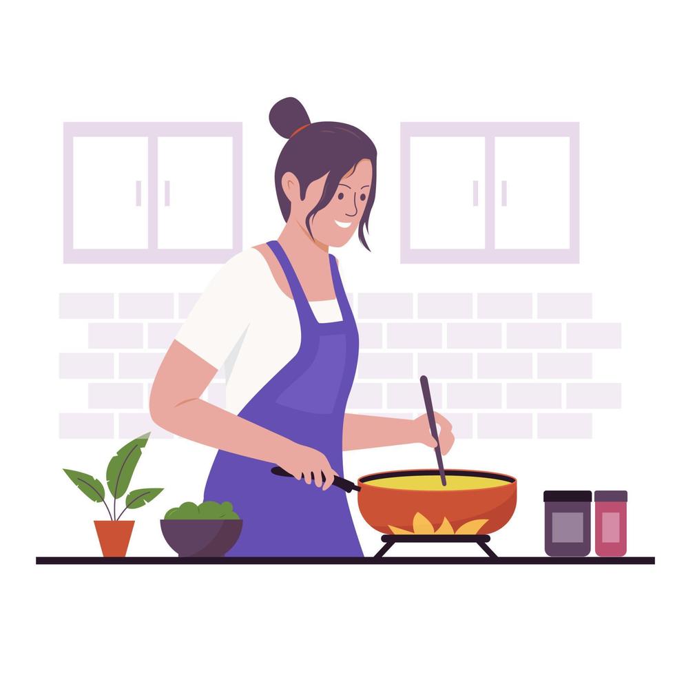 paar Koken illustratie ontwerp concept vector