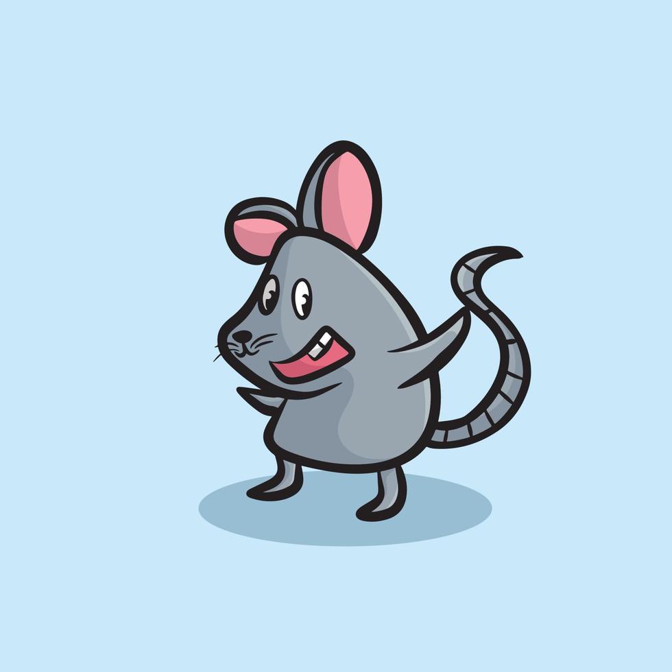 muis tekenfilm mascotte grappig vector glimlach geluk pret schattig dieren illustratie schattig gelukkig Rat
