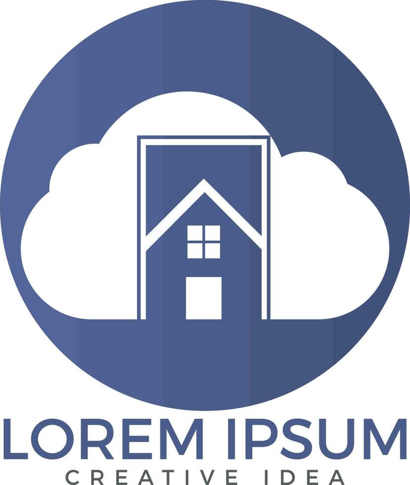 wolk huis logo ontwerp. huis schoonmaak of levering bedrijf bedrijf logo. vector