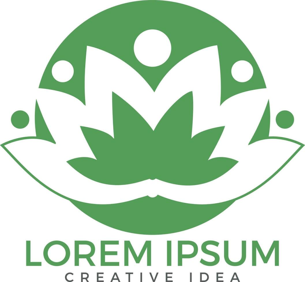 mooi lotus bloem symbool sjabloon. spa, natuur, omgeving, recycle logotype idee. vector