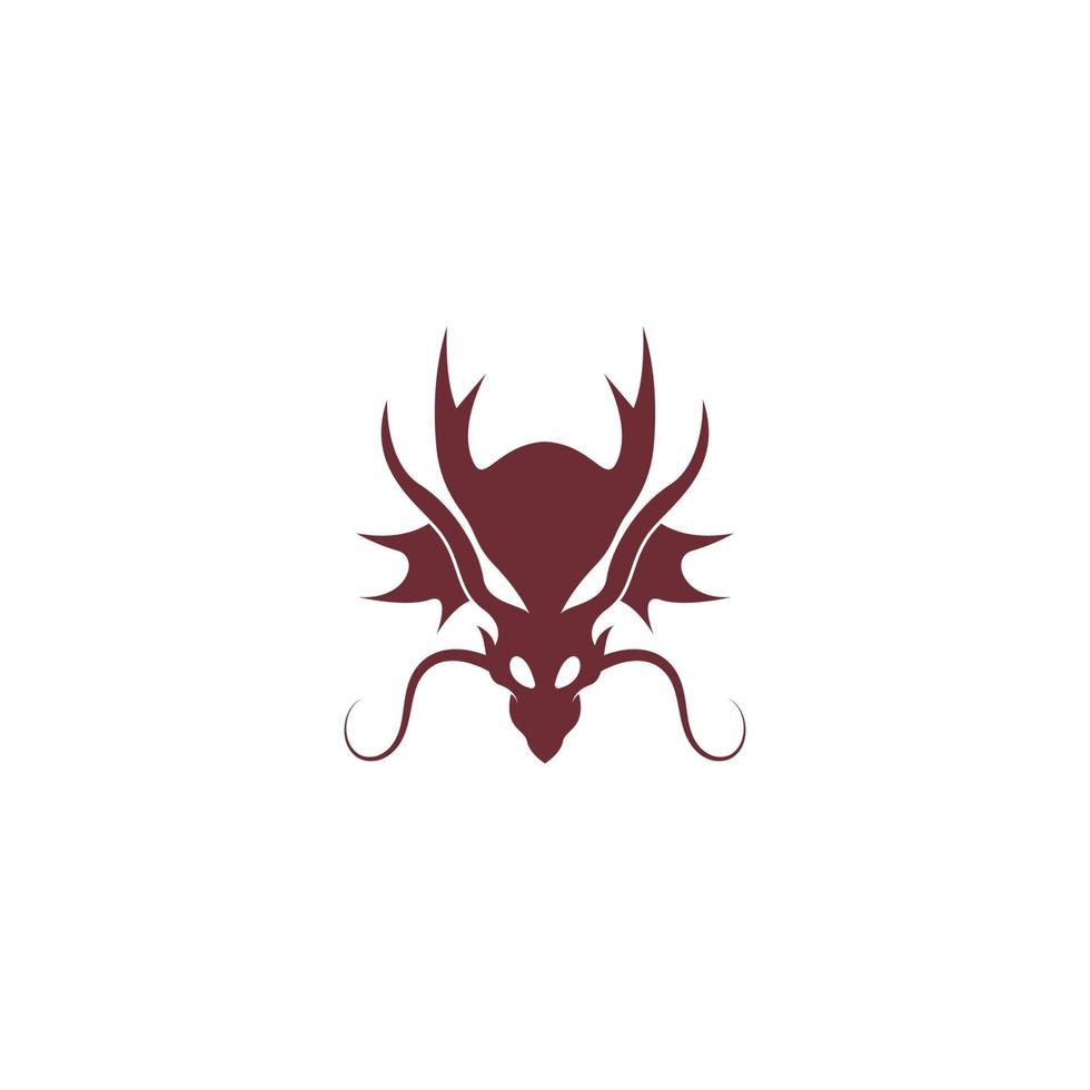 draak icoon logo ontwerp vector
