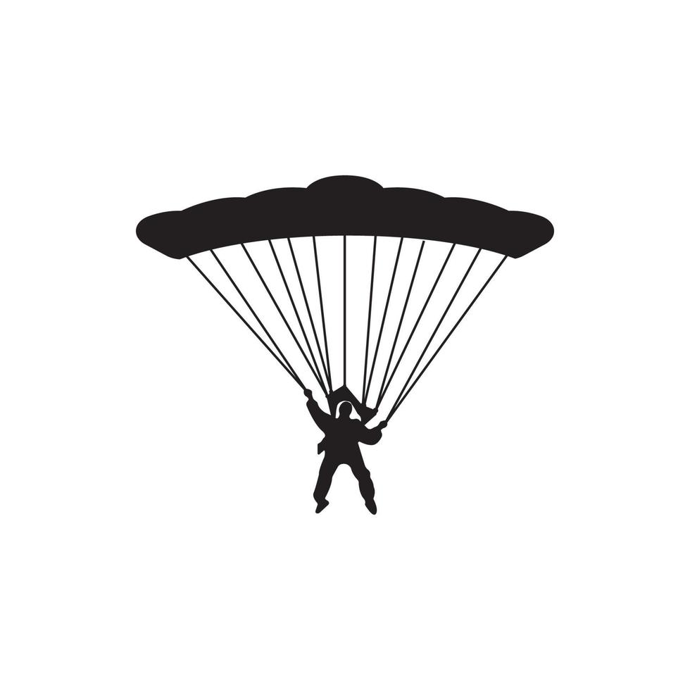 parachutespringen of paragliden icoon vector