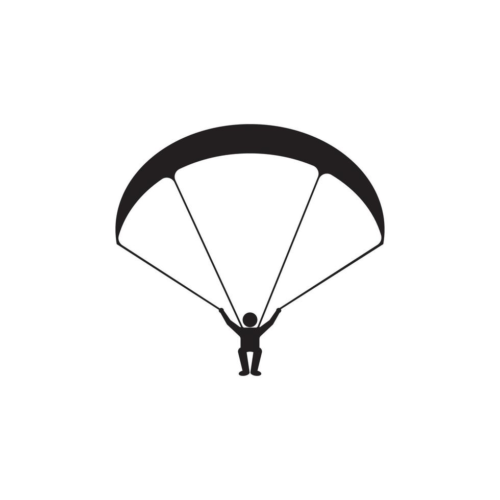 parachutespringen of paragliden icoon vector