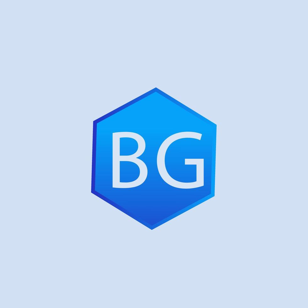 bg blauw logo ontwerp voor bedrijf vector
