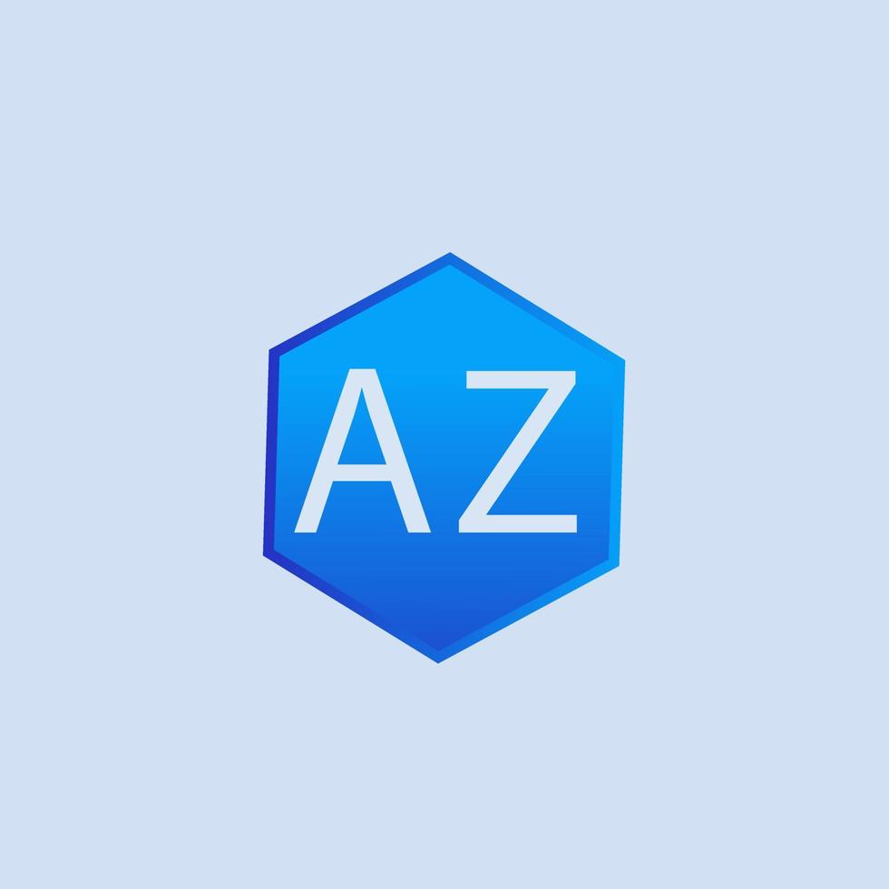 az blauw logo ontwerp voor bedrijf vector