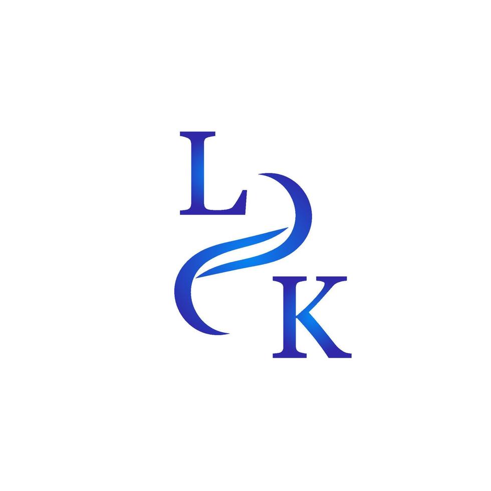 lk blauw logo ontwerp voor uw bedrijf vector