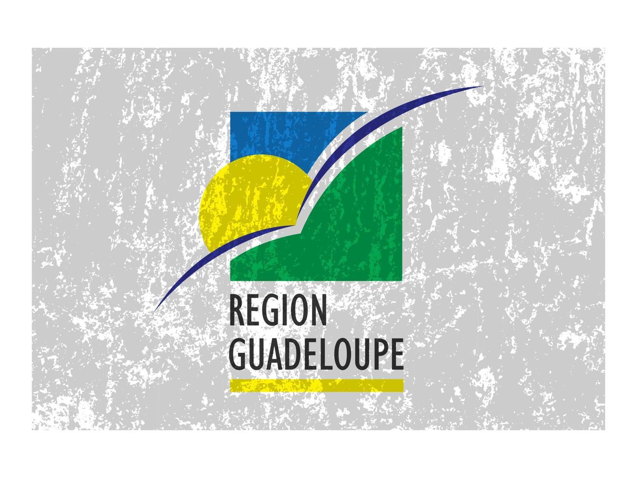 Guadeloupe grunge vlag, officieel kleuren en proportie. vector illustratie.