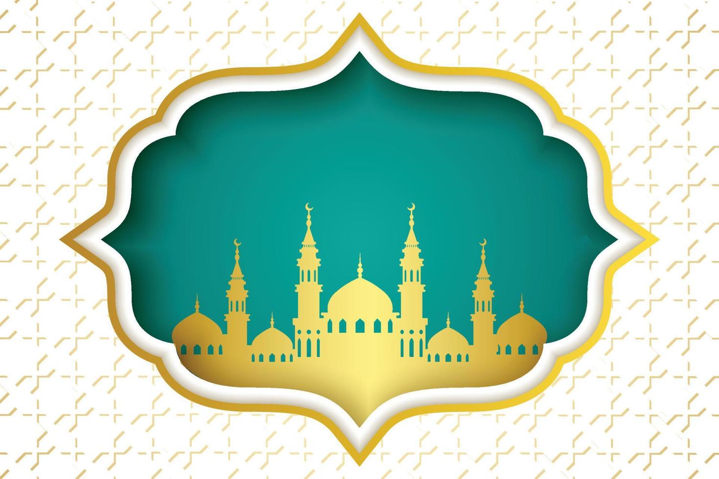 Ramadan kareem achtergrond sjabloon ontwerp vector, eid mubarak, met moskee ornament vector