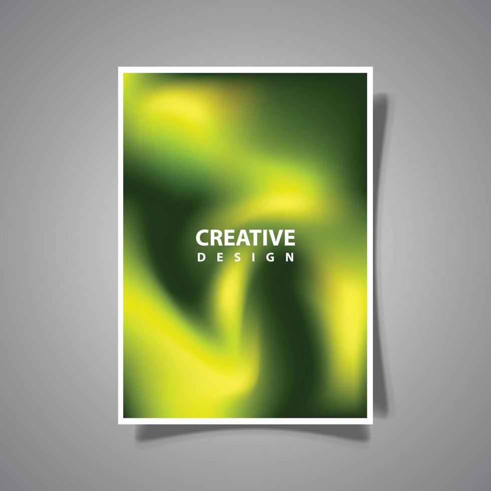 abstract gradatie Hoes sjabloon ontwerp, geel groen maas kleur kunst, achtergrond vector