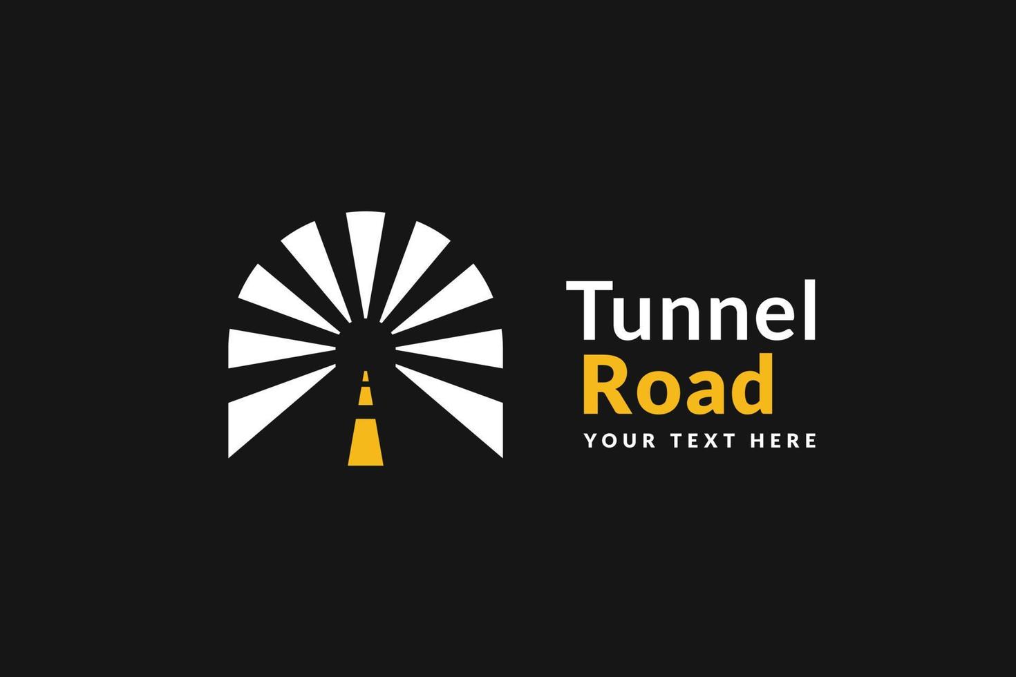 elegant tunnel weg logo modern minimaal stijl ontwerp, perspectief concept, vector grafisch