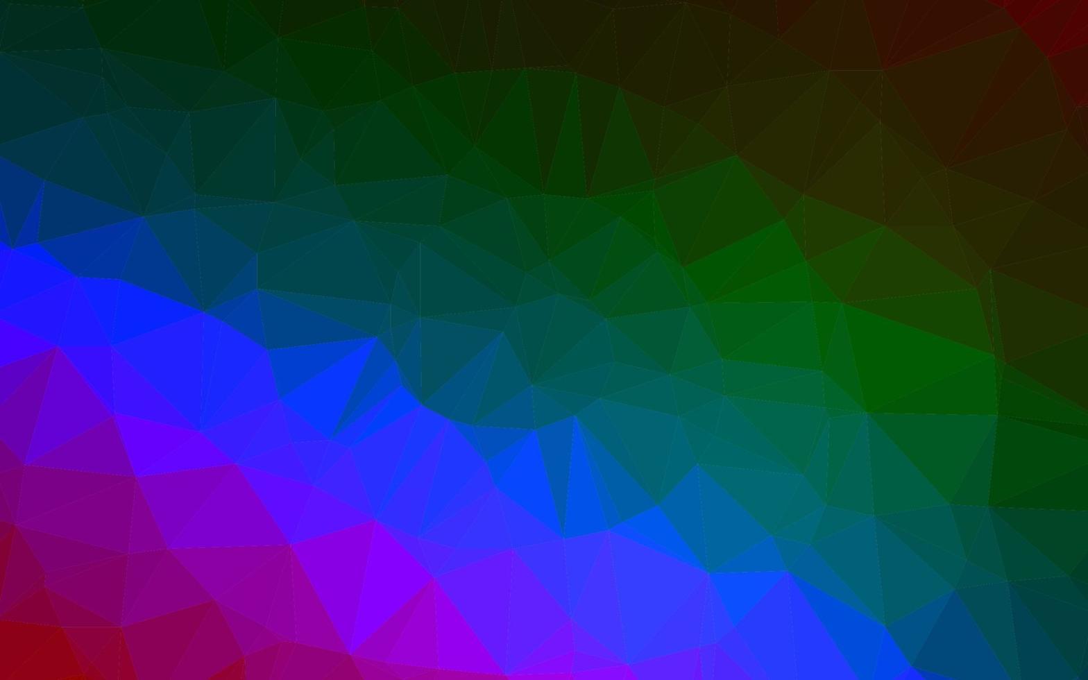 donkere veelkleurige, regenboog vector veelhoekige achtergrond.