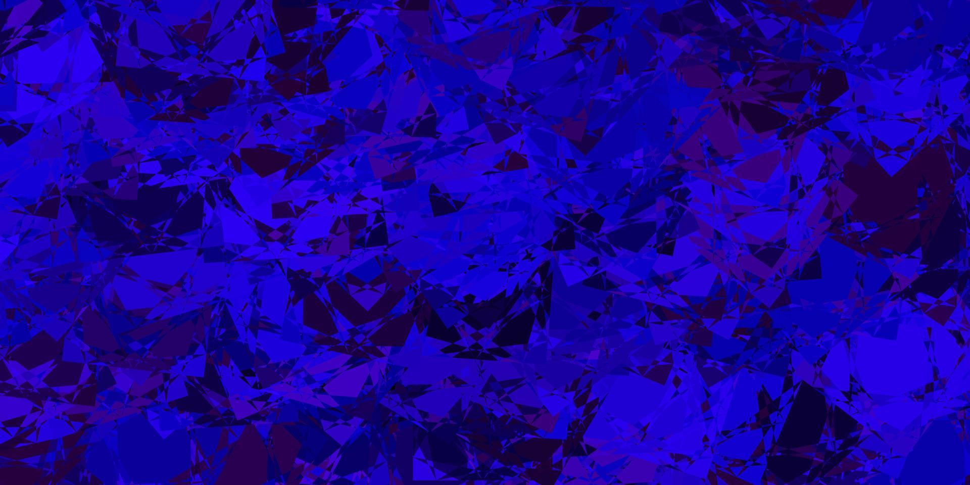 donkerblauwe, rode vectorachtergrond met driehoeken. vector