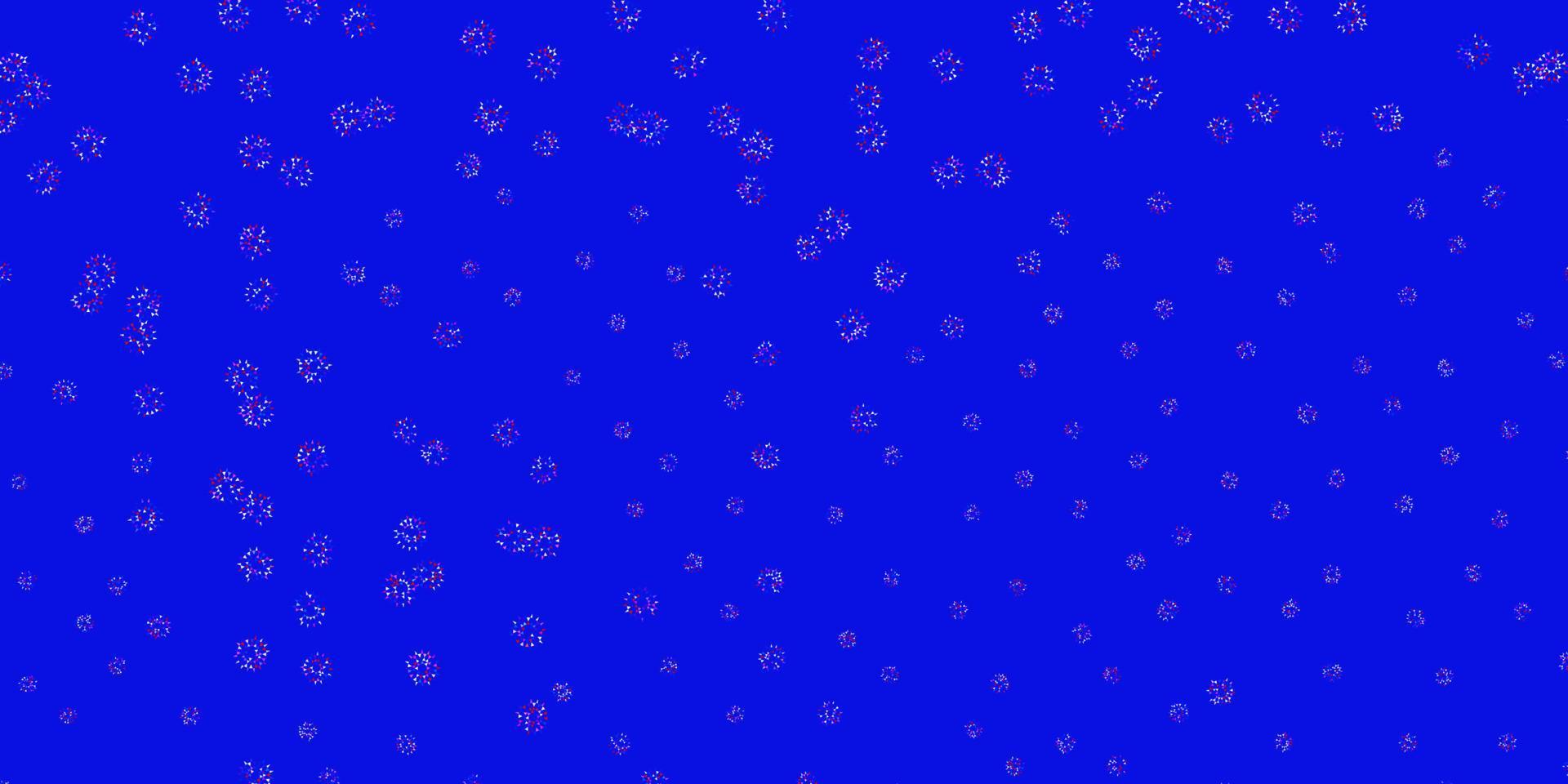 lichtblauwe, rode vector natuurlijke achtergrond met bloemen.