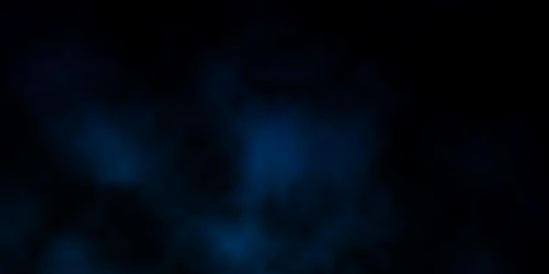 donkerblauwe vectorachtergrond met cumulus. vector