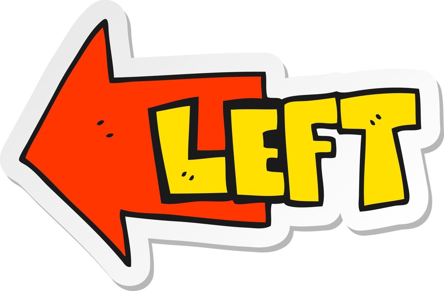 sticker van een cartoon links symbool vector