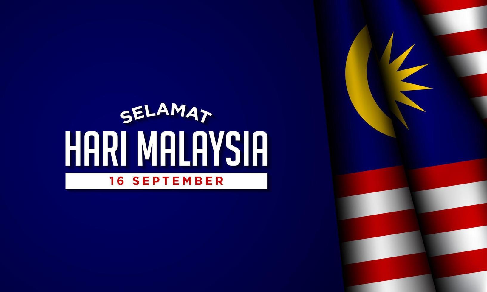 Maleisië dag achtergrond ontwerp. vector