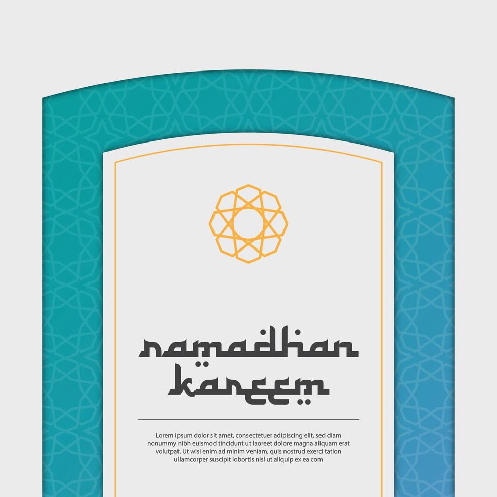 Ramadhan kareem achtergrond sociaal media post ied mubarak vector